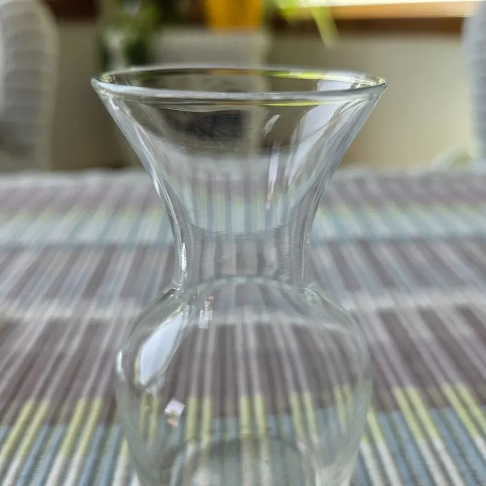 Vintage Libbey Cordial Columbian Clear Stemmed Glasses Pair And Carafe Decanter